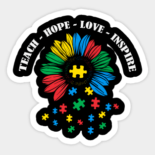 Autism Teacher Autism Awareness Gift for Birthday, Mother's Day, Thanksgiving, Christmas Sticker